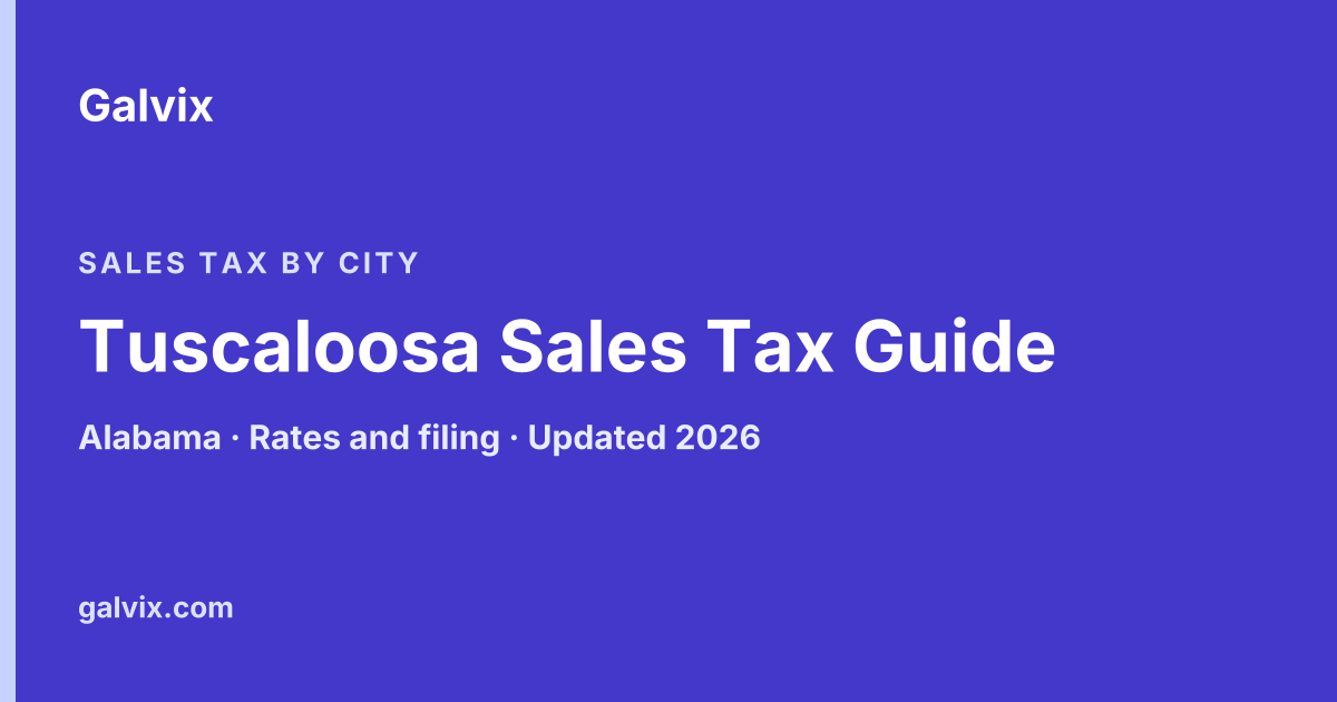 Tuscaloosa, Alabama sales tax guide