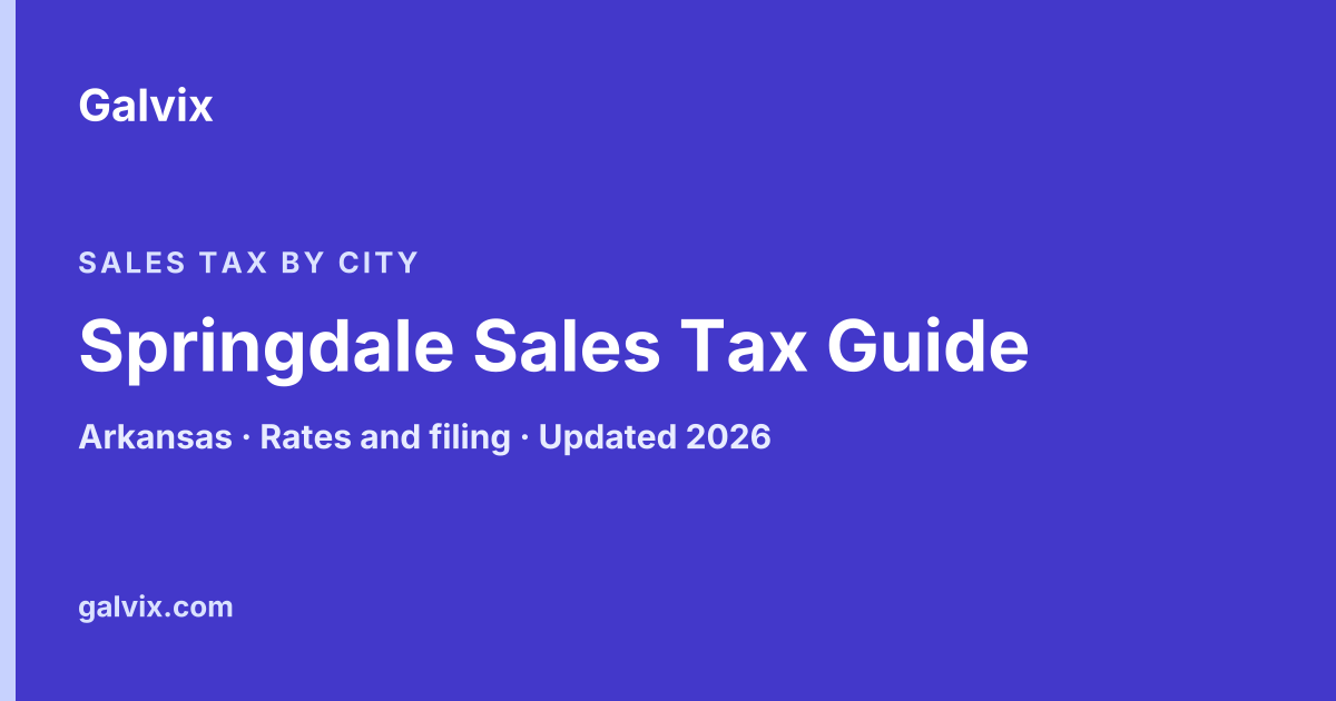 Springdale Sales Tax