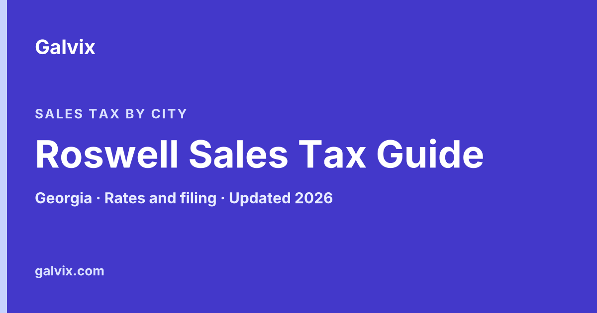 Roswell, Georgia sales tax guide