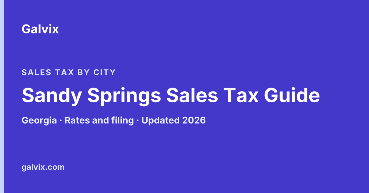 Sandy Springs, Georgia sales tax guide