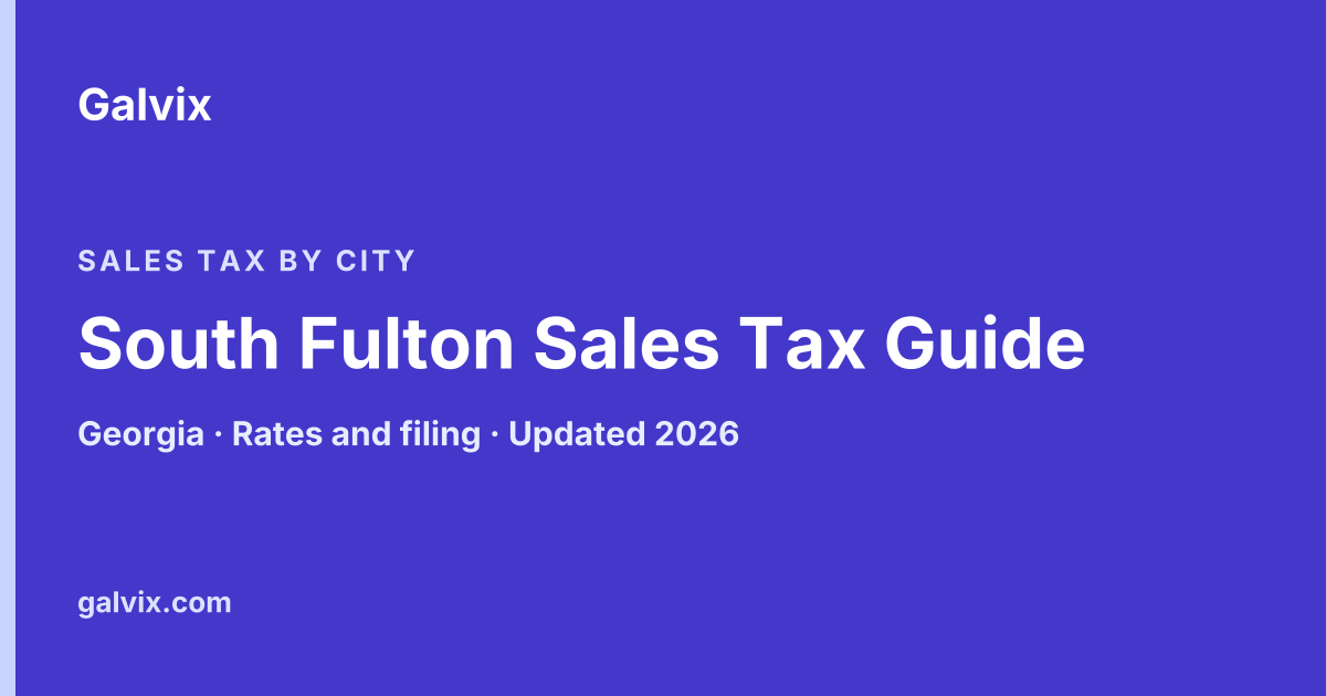 South Fulton, Georgia sales tax guide
