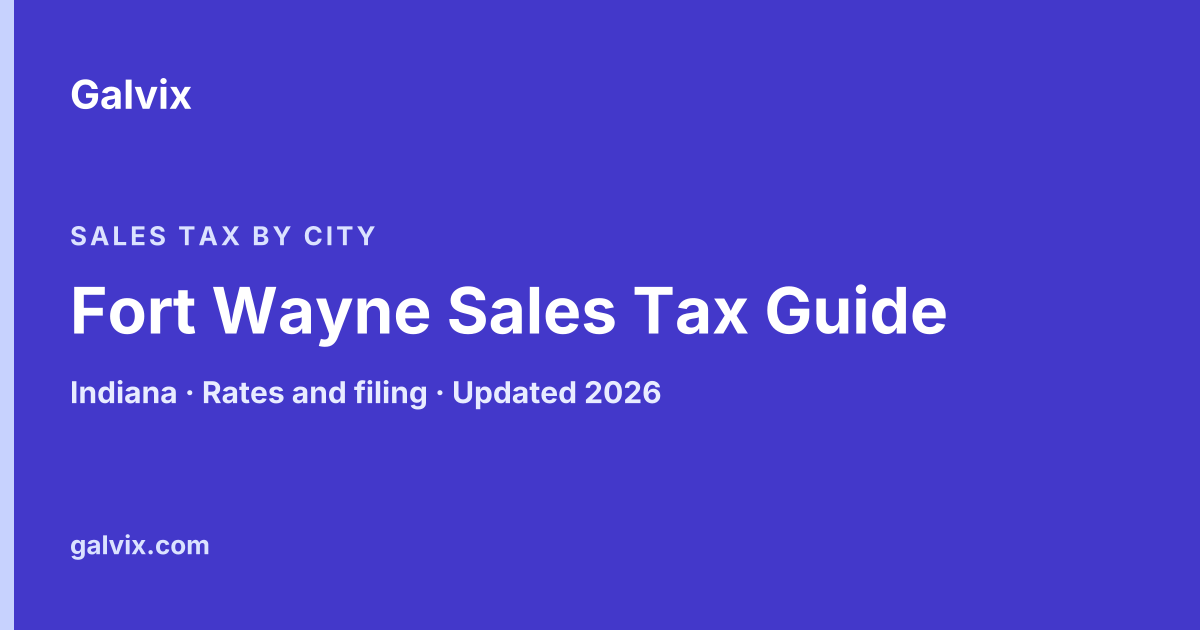 Fort Wayne, Indiana sales tax guide