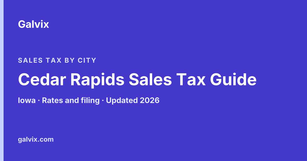 Cedar Rapids, Iowa sales tax guide