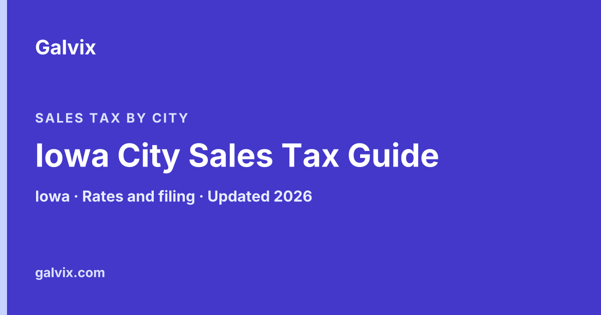 Iowa City, Iowa sales tax guide