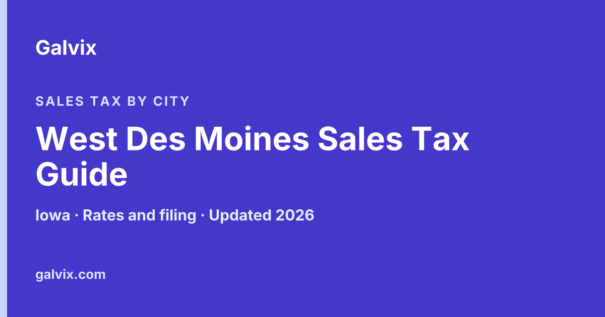 West Des Moines, Iowa sales tax guide