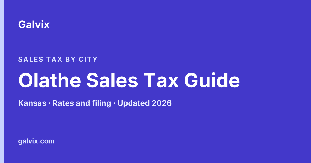 Olathe, Kansas sales tax guide