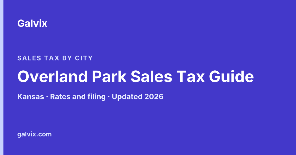 Overland Park, Kansas sales tax guide
