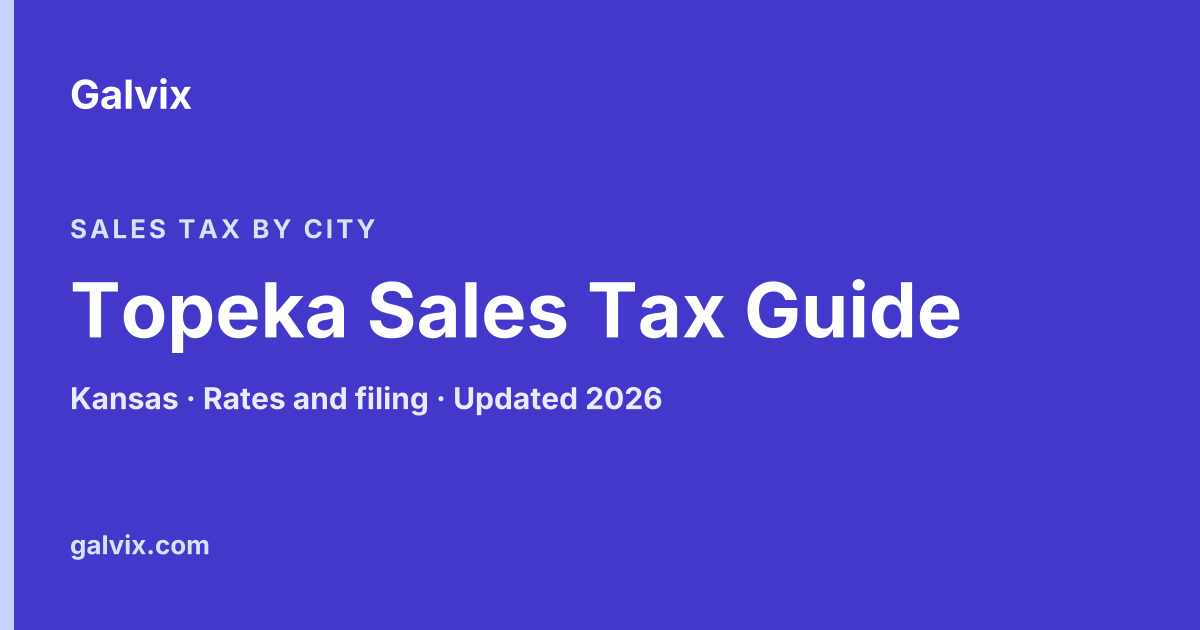 Topeka, Kansas sales tax guide
