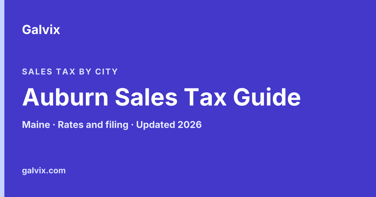 Auburn, Maine sales tax guide