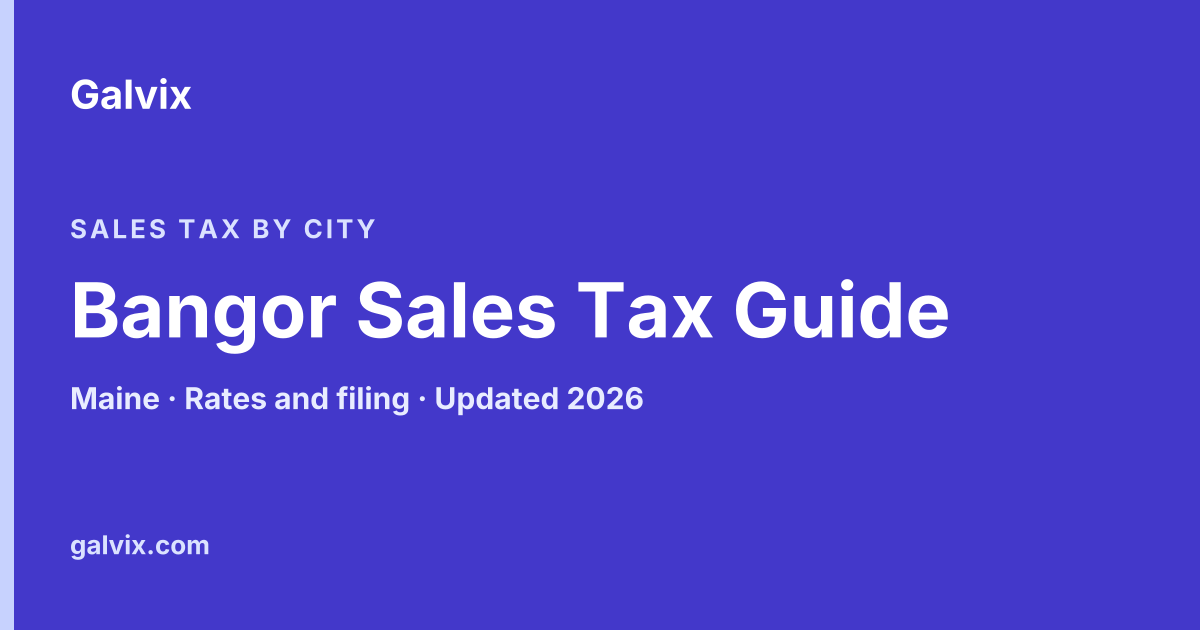 Bangor Sales Tax