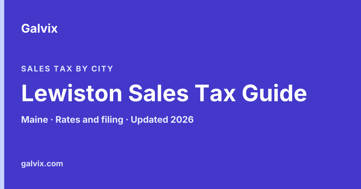 Lewiston, Maine sales tax guide