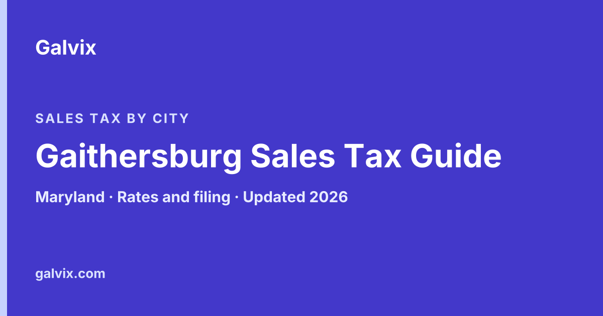 Gaithersburg Sales Tax