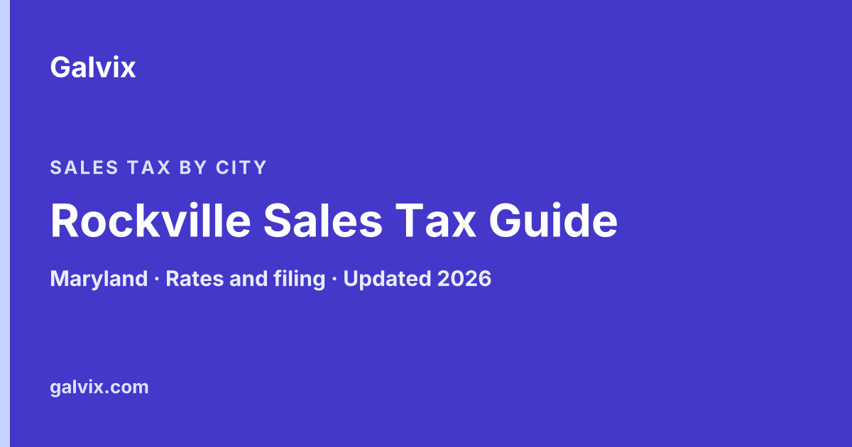 Rockville, Maryland sales tax guide