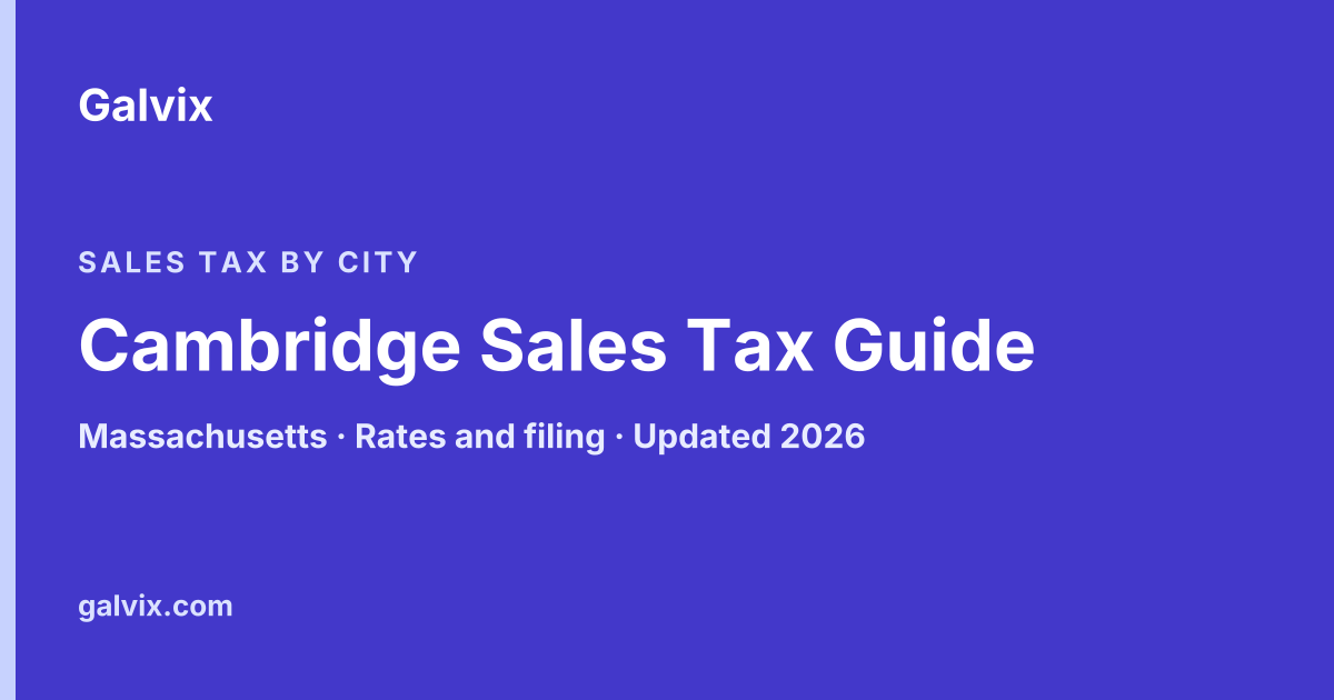 Cambridge, Massachusetts sales tax guide