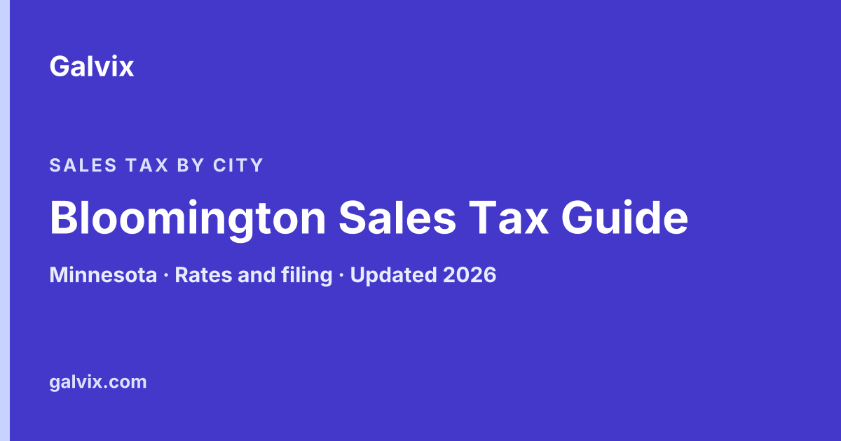 Bloomington, Minnesota sales tax guide