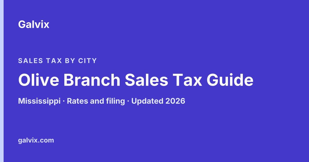 Olive Branch, Mississippi sales tax guide