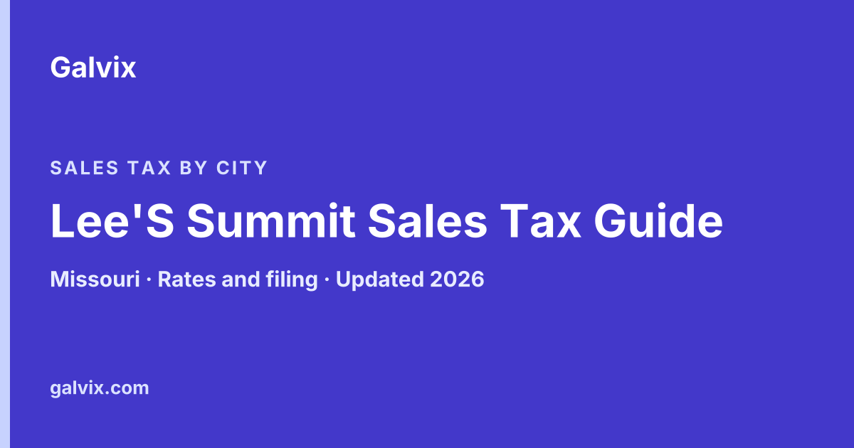 Lee'S Summit, Missouri sales tax guide