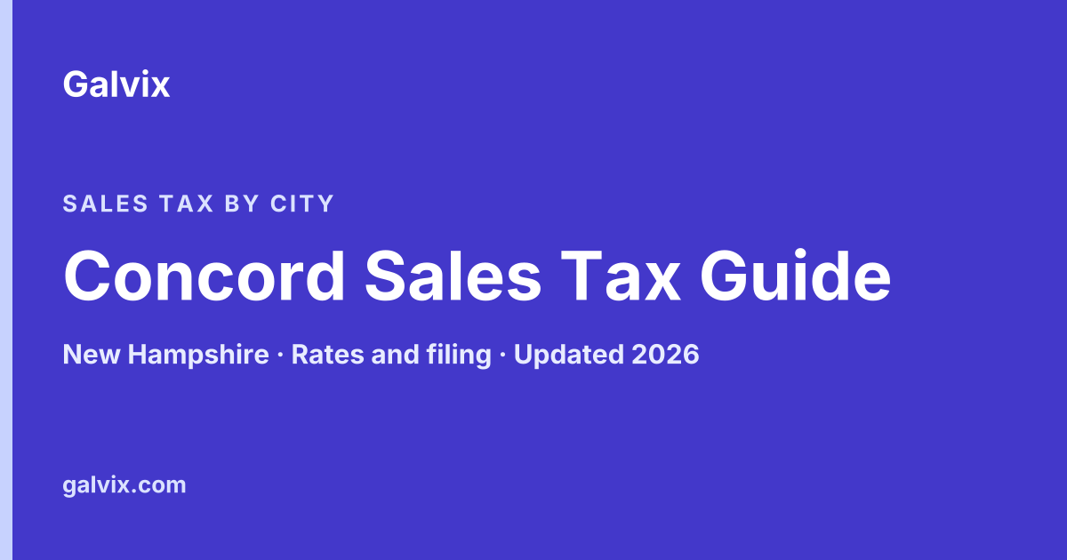 Concord Sales Tax