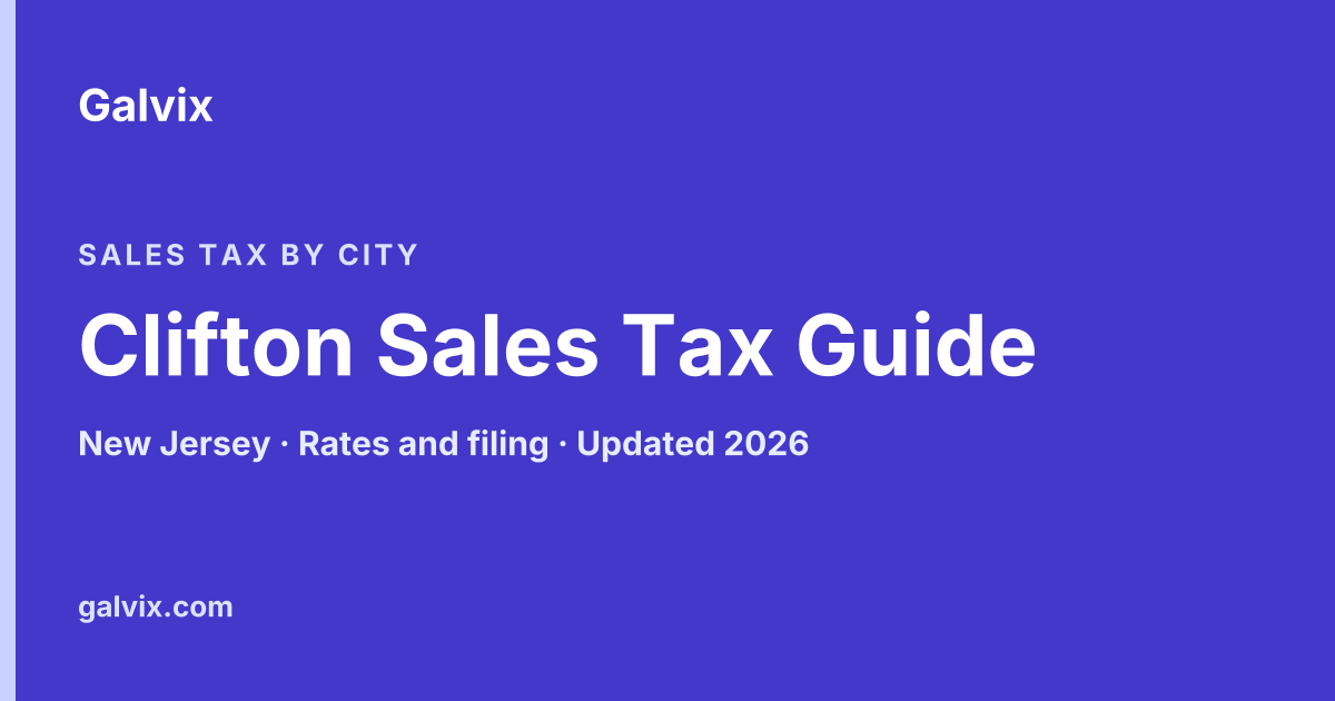 Clifton, New Jersey sales tax guide