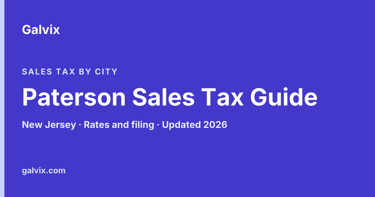 Paterson Sales Tax