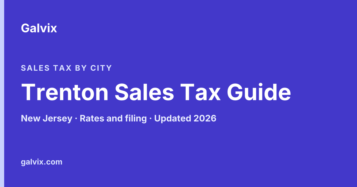 Trenton, New Jersey sales tax guide