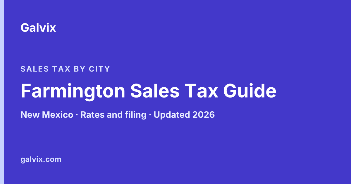 Farmington, New Mexico sales tax guide
