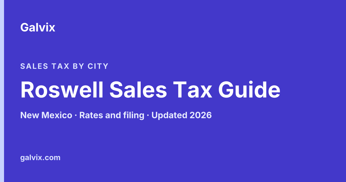 Roswell, New Mexico sales tax guide