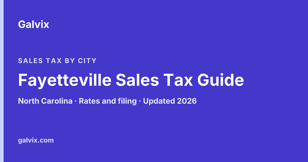 Fayetteville, North Carolina sales tax guide