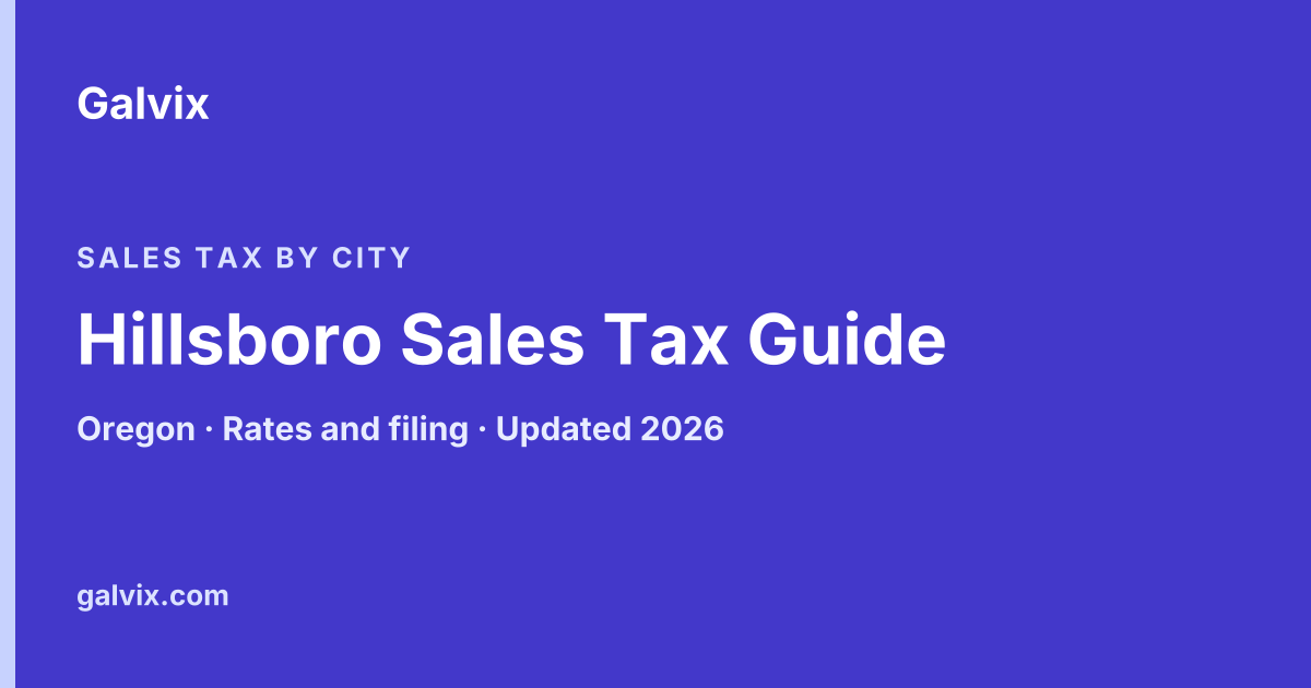 Hillsboro, Oregon sales tax guide