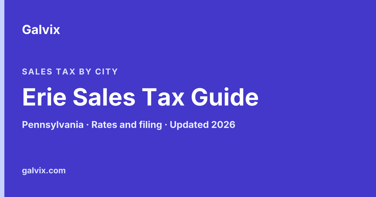 Erie, Pennsylvania sales tax guide