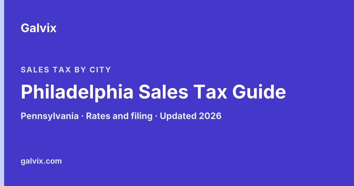 Philadelphia, Pennsylvania sales tax guide