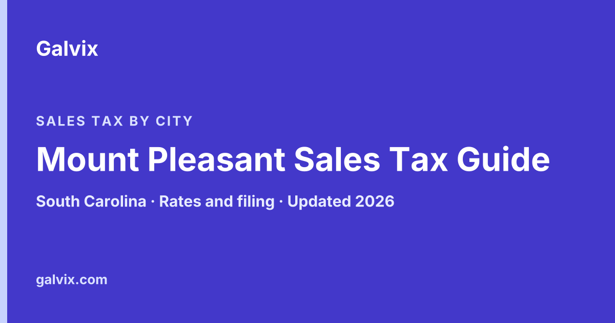 Mount Pleasant Sales Tax