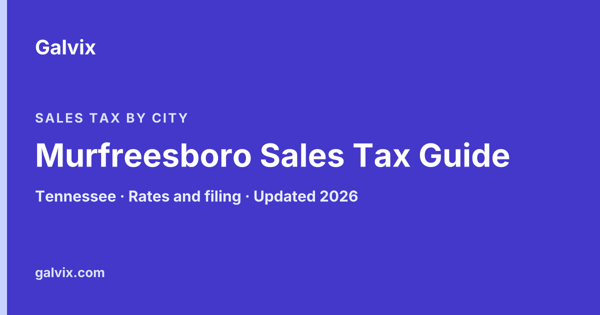 Murfreesboro, Tennessee sales tax guide