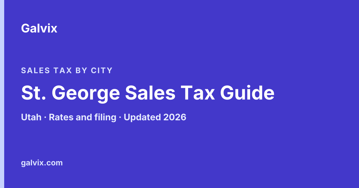 St. George, Utah sales tax guide