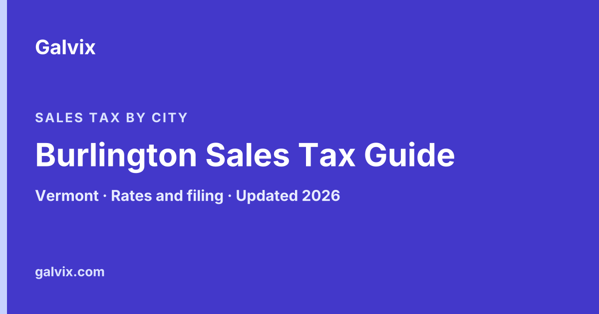 Burlington, Vermont sales tax guide