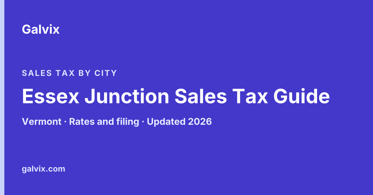Essex Junction Sales Tax