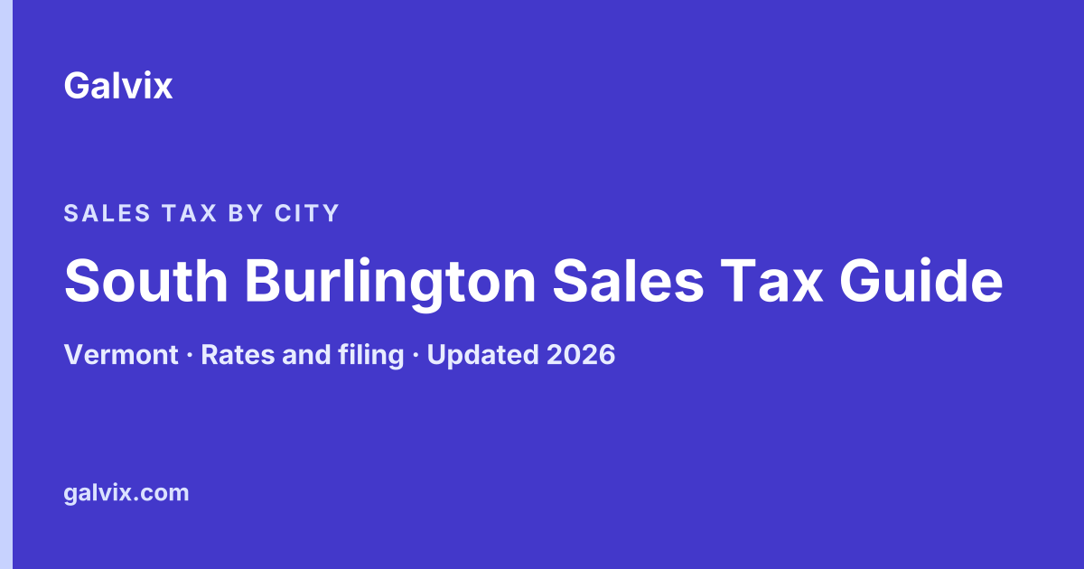 South Burlington Sales Tax