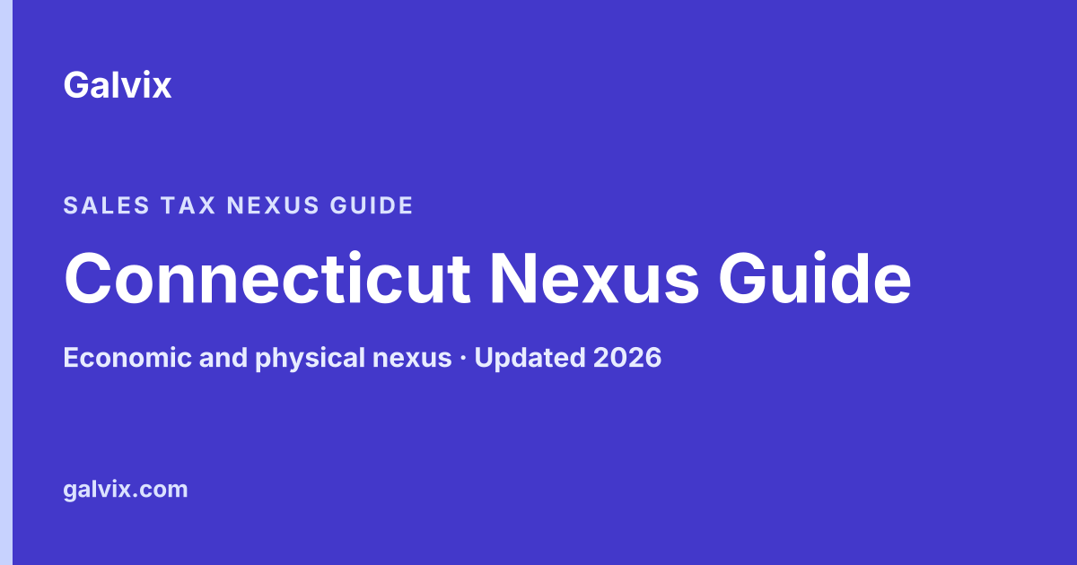 Connecticut sales tax nexus guide