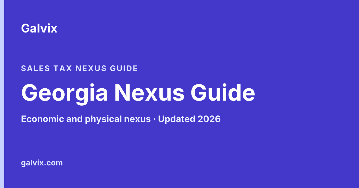 Georgia sales tax nexus guide