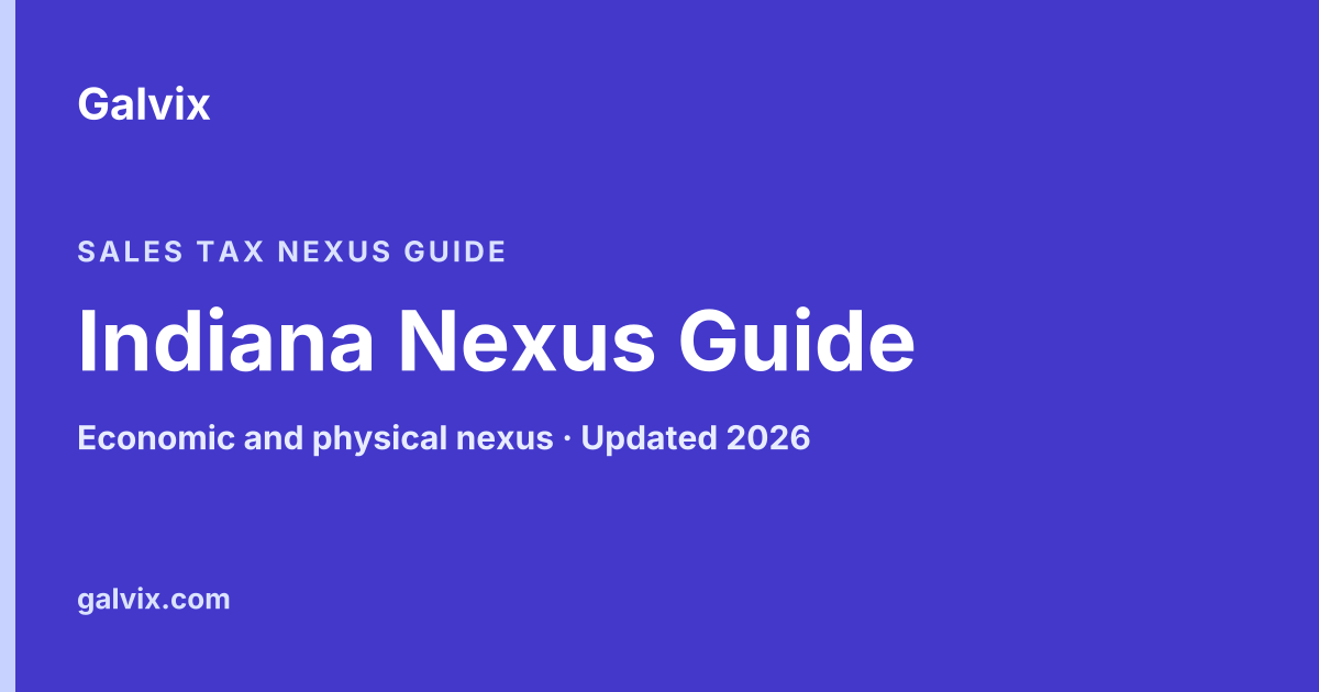 Indiana sales tax nexus guide