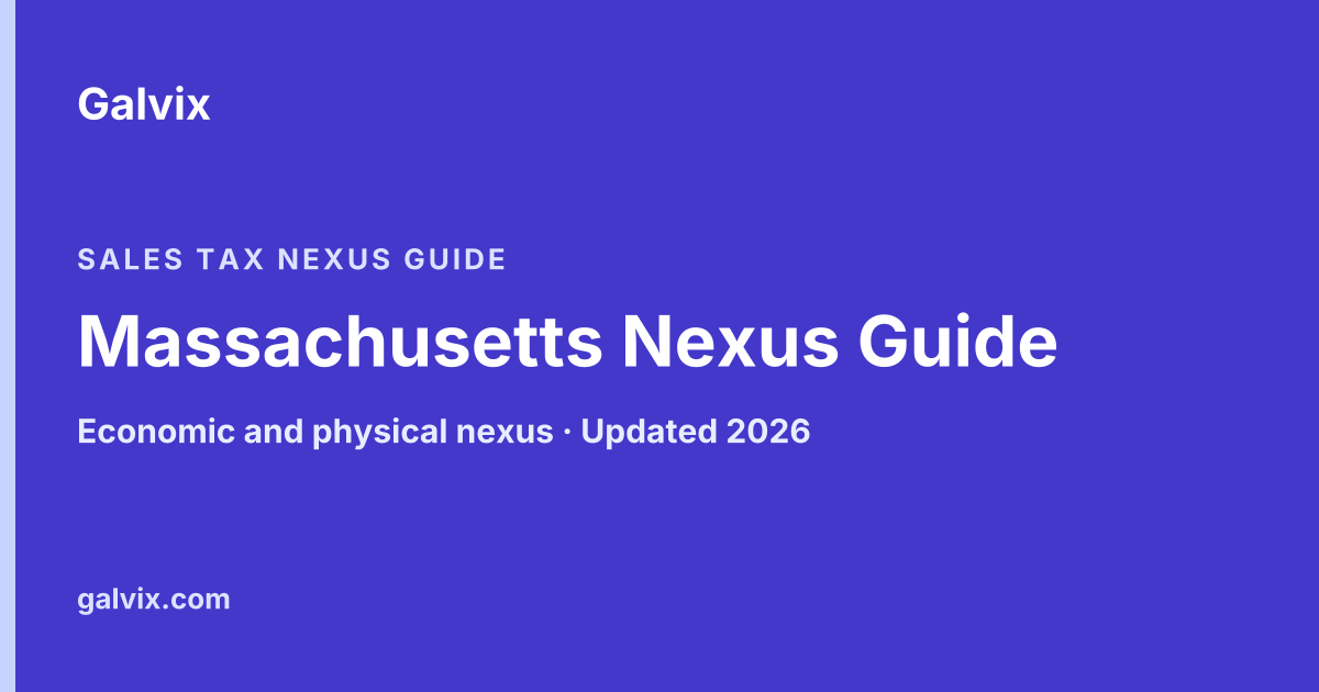 Massachusetts sales tax nexus guide