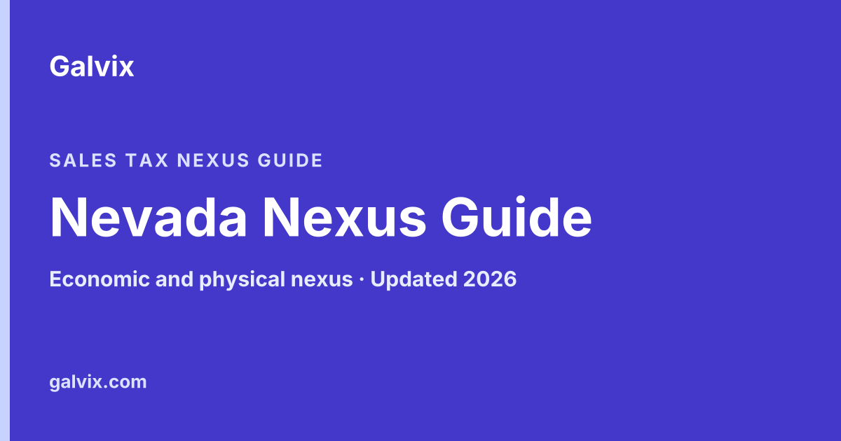 Nevada sales tax nexus guide