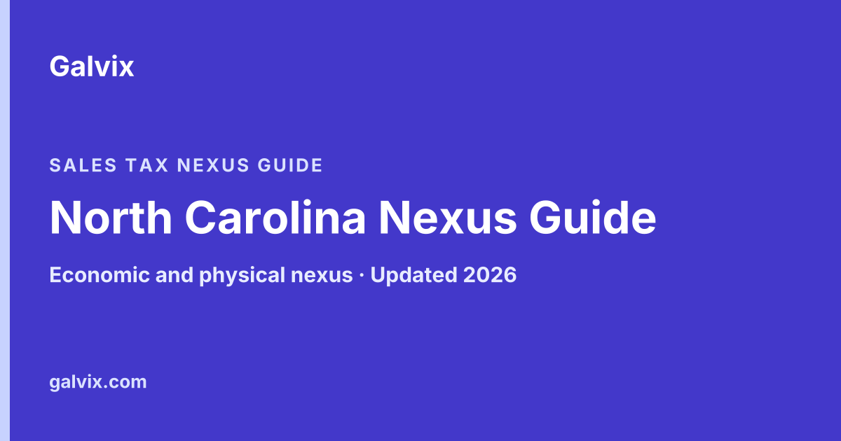 North Carolina sales tax nexus guide