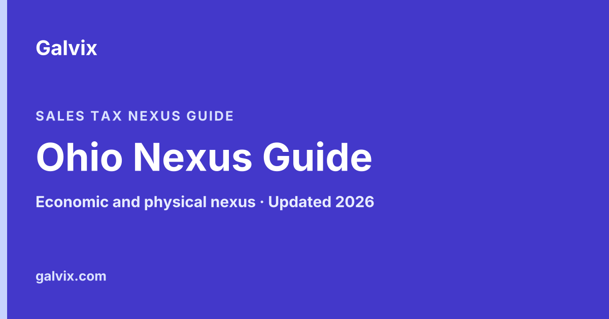 Ohio sales tax nexus guide
