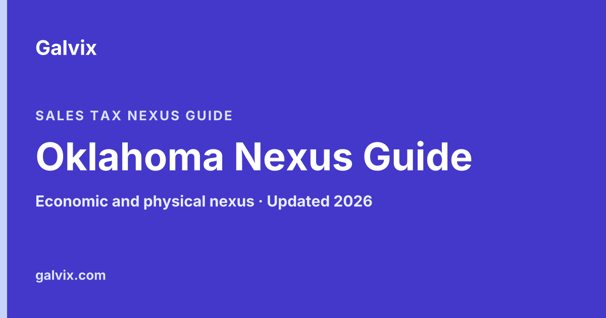 Oklahoma sales tax nexus guide