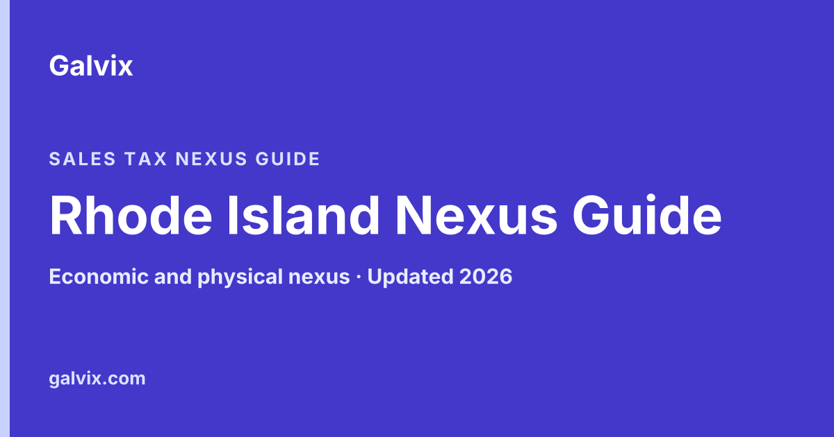 Rhode Island sales tax nexus guide