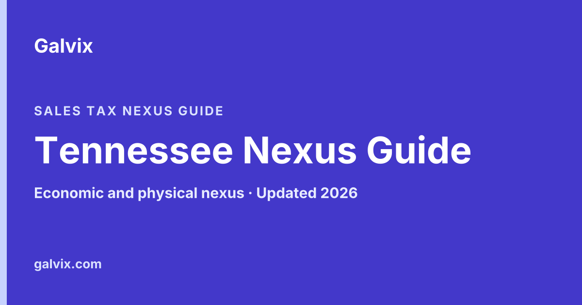 Tennessee sales tax nexus guide