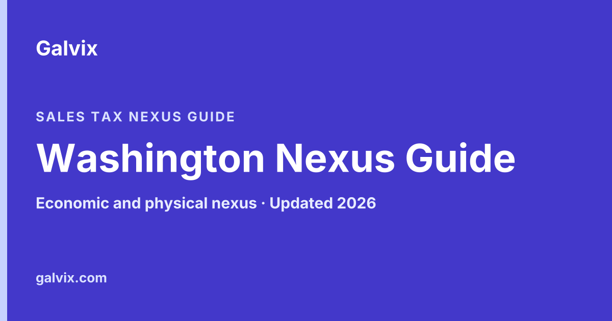 Washington sales tax nexus guide