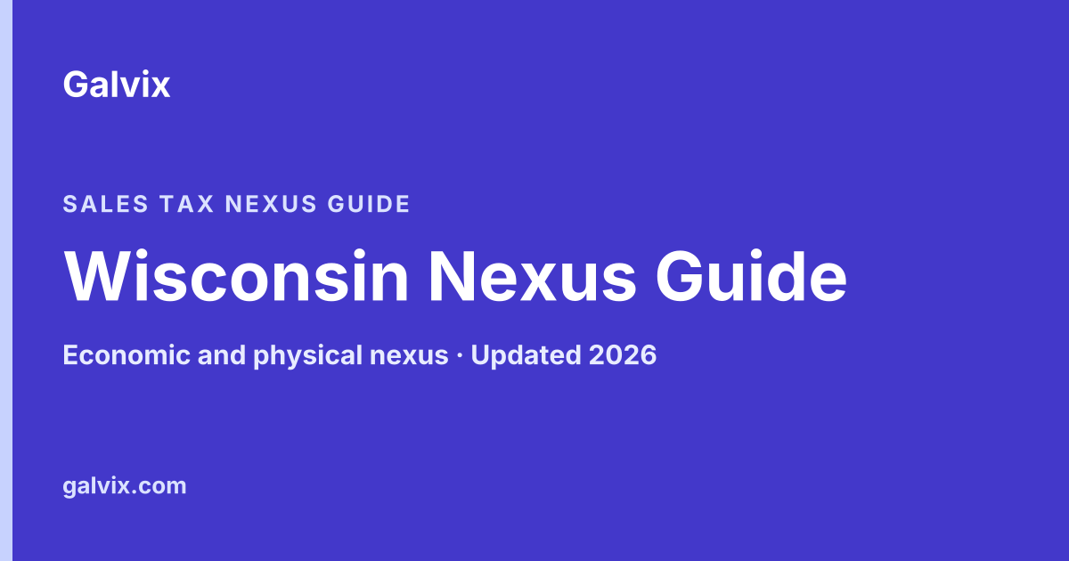 Wisconsin sales tax nexus guide