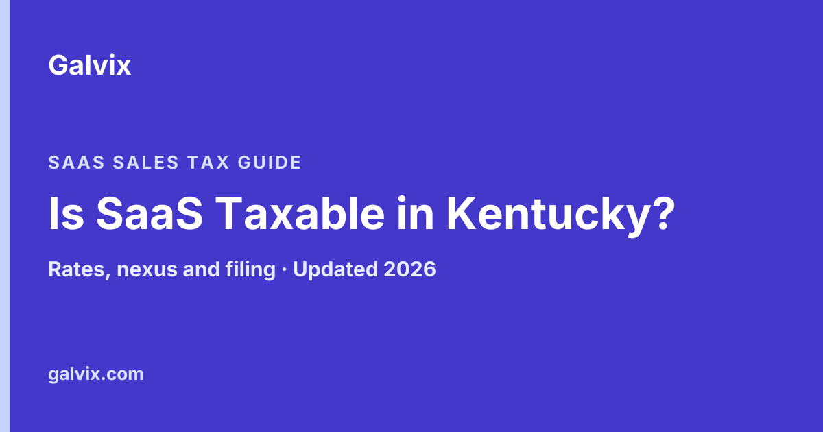 Is SaaS Taxable in Kentucky?